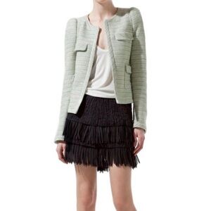 Zara Fantasy Tweed Blazer Size XS